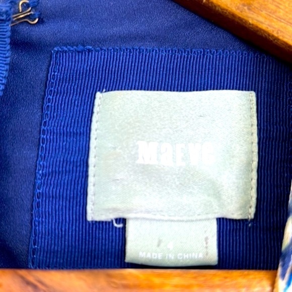 Anthropologie - Maeve Floral Blue & Red Sleeveless Sheath Dress Size 4 - Picture 10 of 16